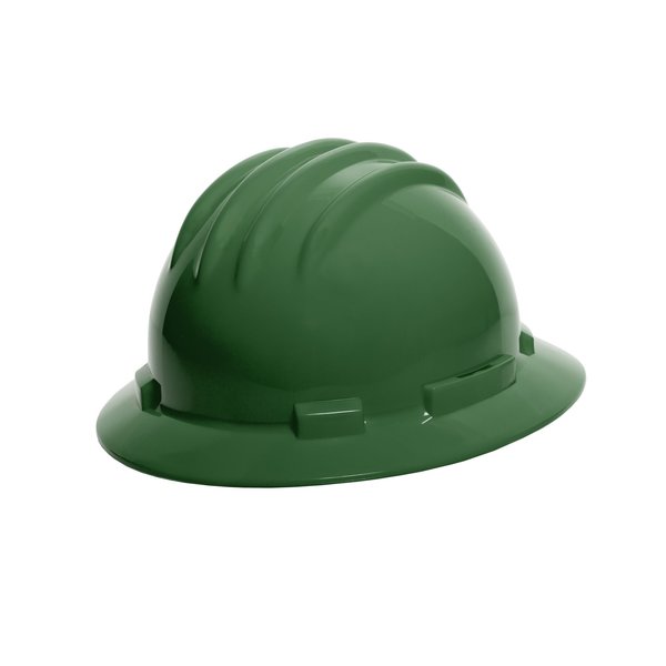 Ironwear High Density Polyethylene Full Brim Hard Hat Dark Green 3970-DG